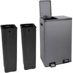 SVITA TMH2X30 M&uuml;lleimer 60L M&uuml;lltrennsystem 2 F&auml;cher 2x30L Softclose-Deckel...