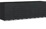 vidaXL Wagenm&uuml;llbeh&auml;lter f&uuml;r 5 Beh&auml;lter Schwarz 340 x 77,5 x 121,5 cm -...