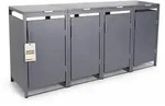 ALBATROS M&uuml;lltonnenbox 4er Hauswandversion, 120L bis 240L, f&uuml;r Vier Tonnen,