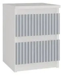 Topeshop M2 FR BLUE, Nachtst&auml;nder, Blau, Wei&szlig;, 2 Schublade(n), Partikelbord -