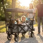 Miweba Bollerwagen MB-20 faltbar | Transportwagen mit Dach - Handwagen -