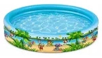 Happy People Planschbecken Summer Friends 122 x 23 cm, aufblasbarer 3-Ring Kinderpool