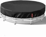 Poolabdeckung 420D Oxford-Stoff Uv-Schutz Schwarz 660CM - Schwarz