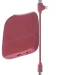 XOOPAR, 5000mAh Powerbank + Multi Ice-P Kabel 28% Recycelter Kunststoff, Rot - Rot
