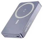 Swissten, Slim Qi2 MagSafe Powerbank 10000mAh 15W mit USB-C PD 20W, Grau - Grau