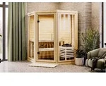 Karibu Sauna Innensauna Yuma Eckeinstieg ohne Zubeh&ouml;r 158x158x207 cm ohne...