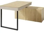 MIRJAN24 Schreibtisch Luca 10 mit drei Dreht&uuml;ren und zwei Schubladen (Farbe: