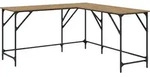 vidaXL Schreibtisch Artisan-Eiche Holzwerkstoff 149 x 149 x 75 cm - Braun