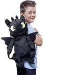 Drachenz&auml;hmen leicht gemacht - Pl&uuml;sch-Rucksack, Toothless - Schwarz