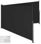 tectake&reg; Doppel-Seitenmarkise 180 x 600 cm ausziehbar, mit Aufrollmechanismus -