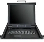 StarTech.com 8 Port Rack KVM Konsole mit 1,8 m Kabeln - US Tastatur(QWERTY),