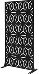 ML-Design Metall-Sichtschutz Torino 90x180 cm aus Stahl Raumteiler mit 3 Paneele