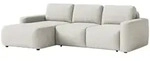 Selsey Carnos Mini &ndash; Ecksofa mit Schlaffunktion, Ottomane links, Chenille