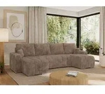 MKS MEBLE Sofa mit Schlaffunktion - Ecksofa mit Schlaffunktion und Bettkasten -...