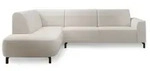 Selsey Lununa &ndash; Ecksofa mit Armlehne, Boucl&eacute;, Ottomane links, Creme - Creme