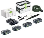 Festool CTLC SYS I-Basic Akku Absaugmobil 36 V ( 2x 18 V ) Staubklasse L + 4x Akku