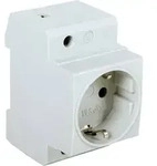 Pollmann Verteiler-Einbausteckdose Tragschienen-Steckdose 250VAC 16A - Grau