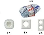 REV/D&Uuml;WI Primaluxe 8x Steckdosen 10x Rahmen Set wei&szlig; 0510346992 - Wei&szlig;