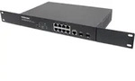 INTELLINET Switch 8-Port Gigabit Web-Managed PoE+ Desk 2xSFP - Schwarz