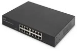 DIGITUS Switch 16-Port Gigabit, 19" unmanaged schwarz - Schwarz