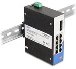 Delock Industrie Gigabit Ethernet Switch 8 Port RJ45 2 Port SFP f&uuml;r Hutschiene -