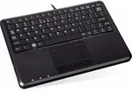 Perixx PERIBOARD-510 H PLUS IT, Mini USB-Tastatur, Touchpad, Hub, schwarz -...