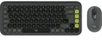 Logitech POP ICON COMBO, Kabellos, Bluetooth, Scherenschalter, QZERTY, Graphit, Maus