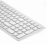 Alogic Echelon Compact USB-C BT Keyboard German + Mouse White - Wei&szlig;