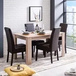 Homestyle4u Esstisch Braun Esszimmertisch Holztisch K&uuml;chentisch 135x80 cm -...