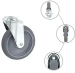 vidaXL 24 Stk. Lenkrollen mit Bolzenloch 125 mm