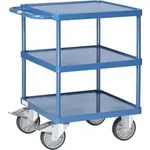 Fetra Tischwagen mit Stahlblech Wannen, 10 mm hohem Rand Ladefl&auml;che 600x600mm
