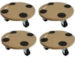 Mega Deal 4x Profi Transportroller HERCULES Rund | BxT 30x30 cm | Traglast 100...