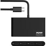 Port Designs 900147, USB Typ-C, USB Typ-C, 5000 Mbit/s, Schwarz, Aluminium, 0,3 m -