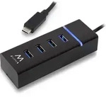 4-Port USB Hub Ewent EW1137 USB 3.1 Schwarz - Schwarz