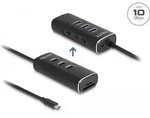 DeLOCK 3 Port USB 10 Gbps Hub inklusive SD und Micro SD Card Reader mit USB Type-C