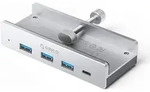 Orico Mh4Pc Hub Mit Klemmhalterung Usb-C / 3X Usb-A 3.0 + 1X Usb-C 3.0 - Silber -