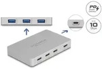 DeLOCK 7 Port USB Hub mit 4 x USB Type-C Buchse und 3 x USB Typ-A Buchse mit PD 82 W,