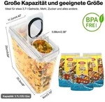 YASHE 3 St&uuml;cke Vorratsdosen Set 3.7L, Vorratsdosen mit Deckel Luftdicht, Kunststoff