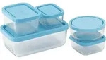Bormioli Rocco Frigoverre Classic Compact 5er Set Glasschalen 87315 - Blau