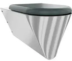 KWC AR T-WC, CAMPUS, Edelstahl, wandh&auml;ngend, 360x407x700 mm, Sitz grau,...