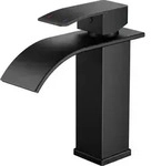 FORIOUS Schwarz Wasserhahn Bad Wasserfall Waschtischarmatur Energiesparend...