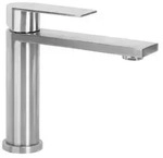 Waschbeckenarmatur Rea Hunter Niedrig Geb&uuml;rstetes Nickel - Silber