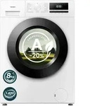 homeX WF814H1A-W Waschmaschine 8kg, Frontlader - 1.400 U/Min, Dampffunktion,