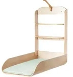 roba Wandwickelregal - Klappbares Wickelregal aus Holz natur + Wickelauflage...