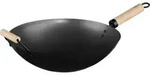 SECRET DE GOURM WOK Acier 35CM WOOD LID Wokpfanne, 35 cm max. Durchmesser,...