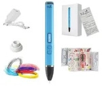 Filapen&reg; Premium 3D Stift Blau mit 5 Filamenten und Schablonen - Blau