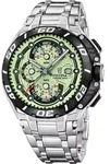 Festina F20754/3 Herrenuhr Chronograph Chrono Bike Stahl/Hellgr&uuml;n - Gr&uuml;n