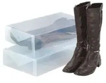 WENKO Aufbewahrungsbox f&uuml;r Stiefel 2er Set, transparent