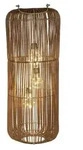 Solarlaterne Garten Rattan-Look Laterne 3 LED Birnen 60 cm - Braun