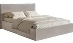 Selsey Softie Slim &ndash; Polsterbett 140&times;200 mit Lattenrost, Velours, graubraun -